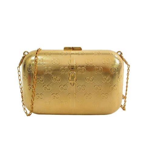 gucci gold chain purse strap|Gucci clutch bag with chain.